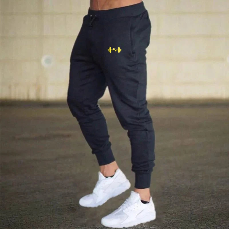 Barbell Printed Spring Autumn Men's Trousers Fashion Drawstring Casual Pants Loose Fit Concise Sweatpants Jogging Sports Pants