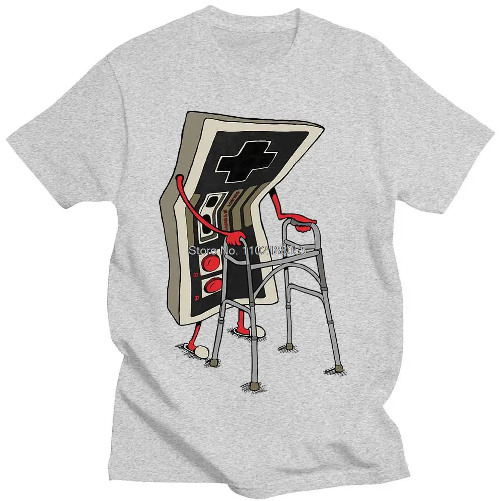 Old School Video Game T Shirt Arcade 80s Retro Designer Graphic T-Shirts Streetwear 1Cotton Vintage Tees Oversize Streetwear