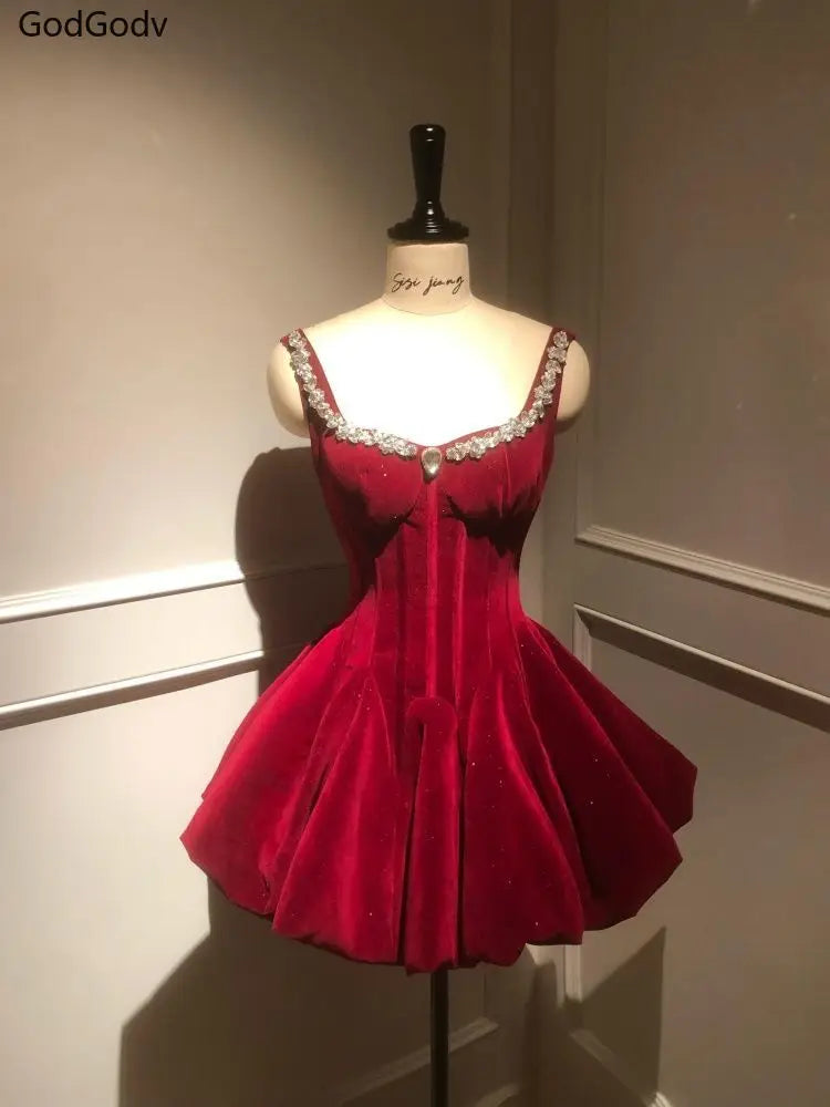 Summer New Vintage Elegant Woman Dress Strapless Bow Patchwork High Waist Puffy Mini Dress Female French Chic Sexy Outfits 2025