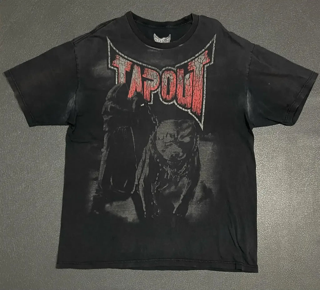 Gothic Vintage Distressed T-Shirt Two-in-One Skeleton Print Layered Top Y2K Retro Streetwear Loose Fit Harajuku Fashion Tee