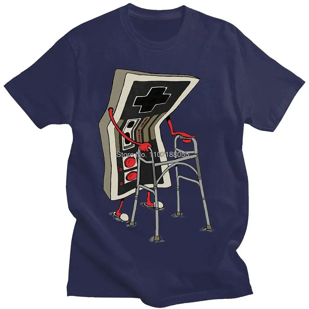 Old School Video Game T Shirt Arcade 80s Retro Designer Graphic T-Shirts Streetwear 1Cotton Vintage Tees Oversize Streetwear