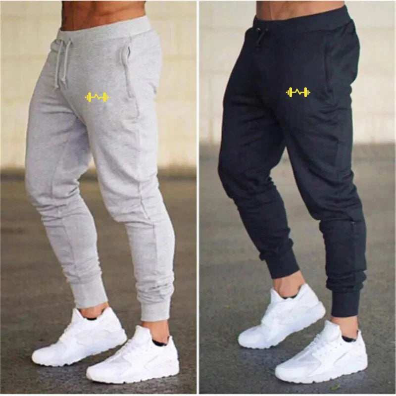 Barbell Printed Spring Autumn Men's Trousers Fashion Drawstring Casual Pants Loose Fit Concise Sweatpants Jogging Sports Pants