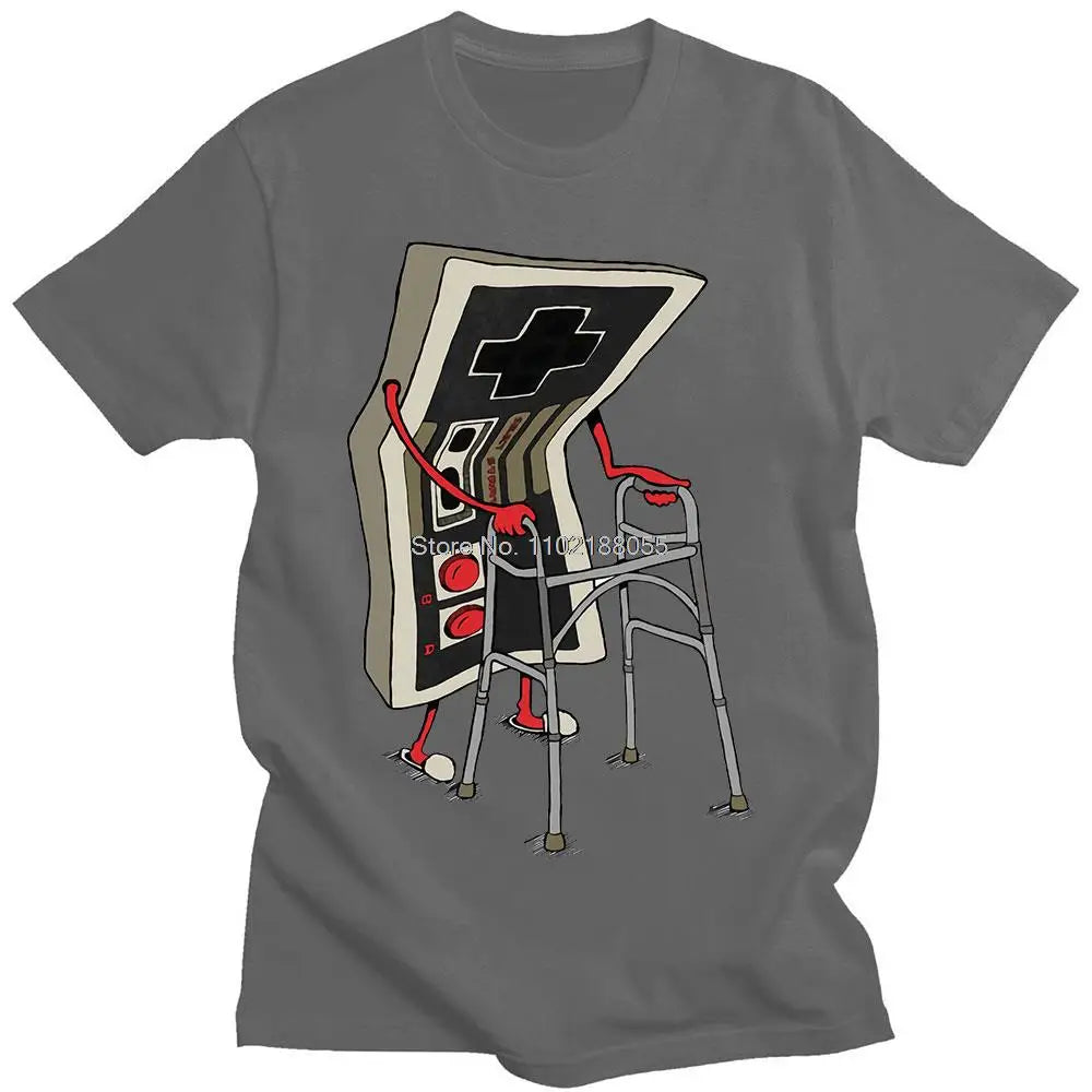 Old School Video Game T Shirt Arcade 80s Retro Designer Graphic T-Shirts Streetwear 1Cotton Vintage Tees Oversize Streetwear